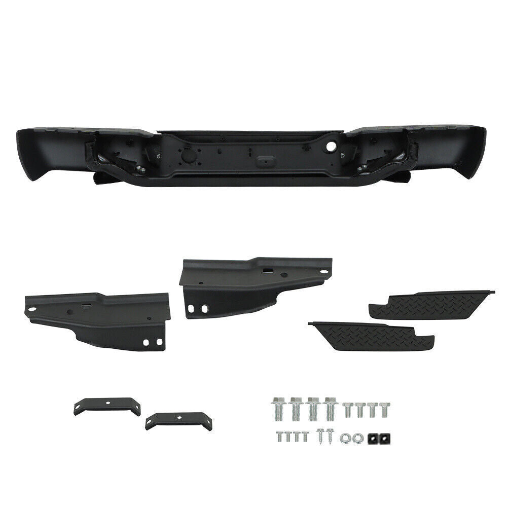 Black Steel Rear Bumper For 2004-2007 Chevrolet Colorado GMC Canyon