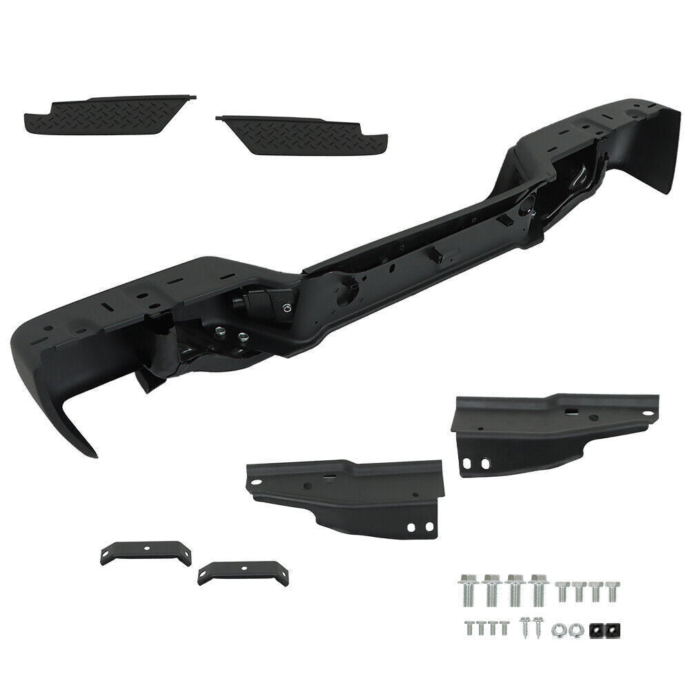 Black Steel Rear Bumper For 2004-2007 Chevrolet Colorado GMC Canyon