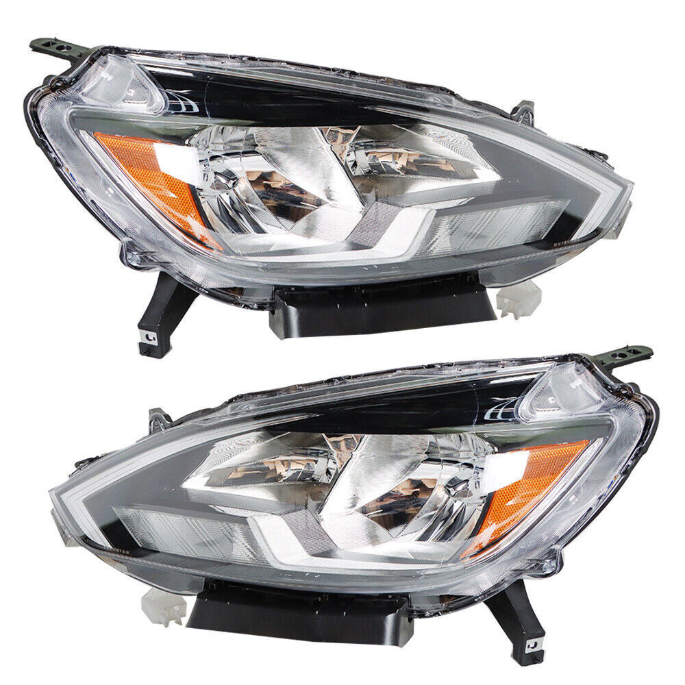 Left+Right Headlights For 2016-2018 Nissan Sentra Halogen Type Projector