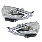Left+Right Headlights For 2016-2018 Nissan Sentra Halogen Type Projector