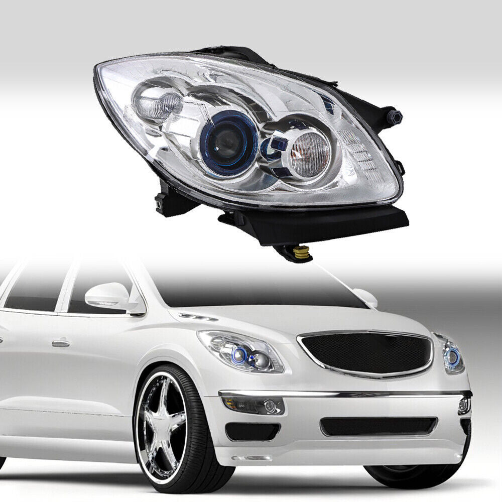 Right Headlight For 2008-2012 Buick Enclave HID Passenger Chrome Housing