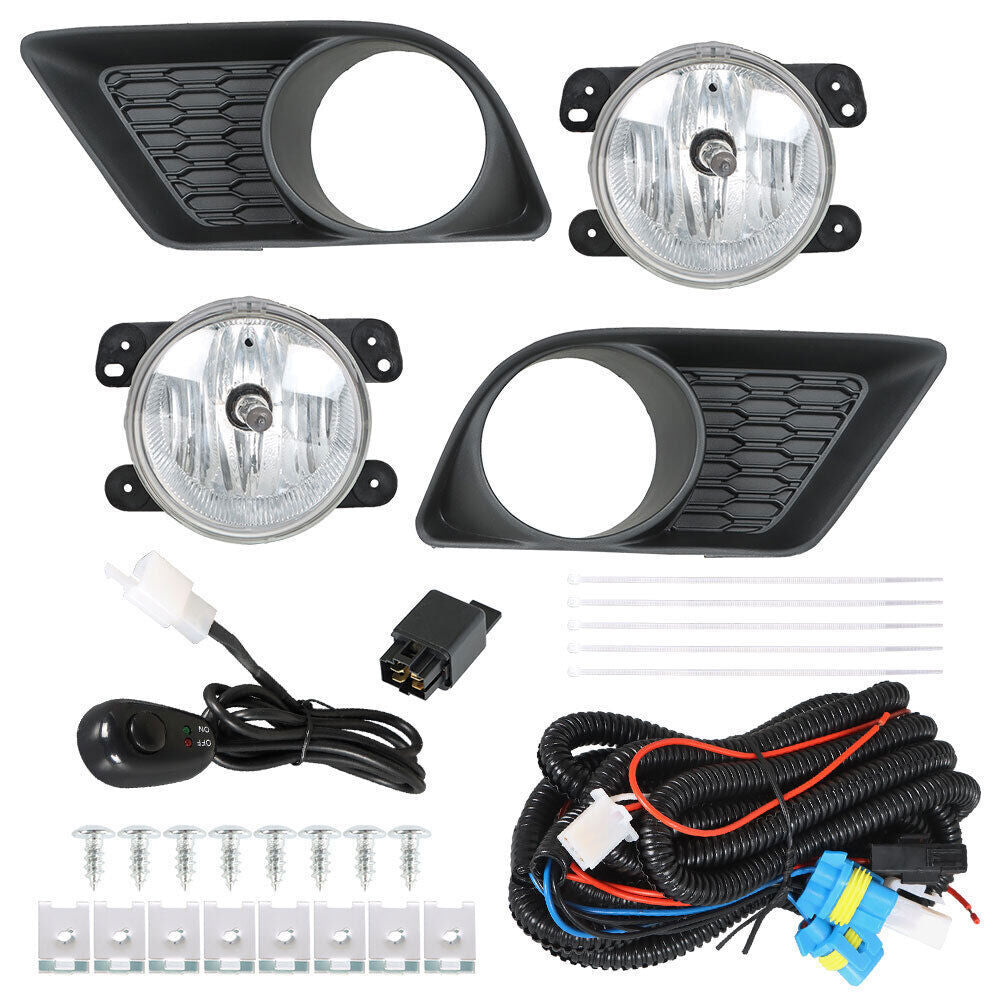 Left+Right Bumper Fog Lights Lamps For 2011-2014 Dodge Charger W/Bulbs