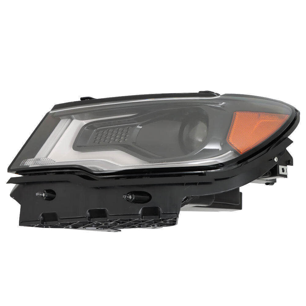 Left Side Headlight For 2017-2021 Jeep Compass HID/Xenon Black LED DRL