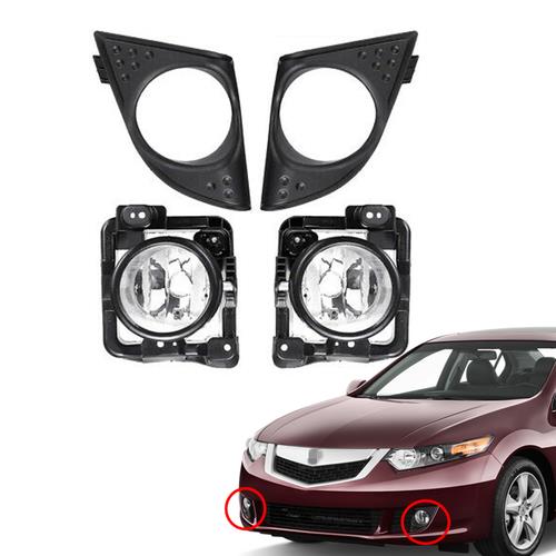 Right+Left Front Bumper Fog Lights For Acura TSX 2009-2010 Driving Lamps