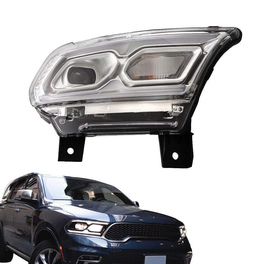 Headlight For 2021-2023 Dodge Durango Right LED Passenger Side Chrome