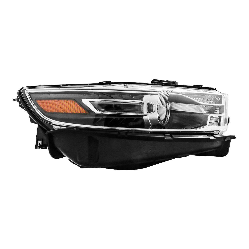 Right Projector Headlight For 2016-2019 Ford Taurus Halogen W/Black Trim
