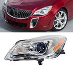 Left Headlight For 2014-2017 Buick Regal Halogen Chrome Housing Clear