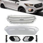 Front Bumper Cover With Grills And Fog Lamps For Ford Escape 2017-2019