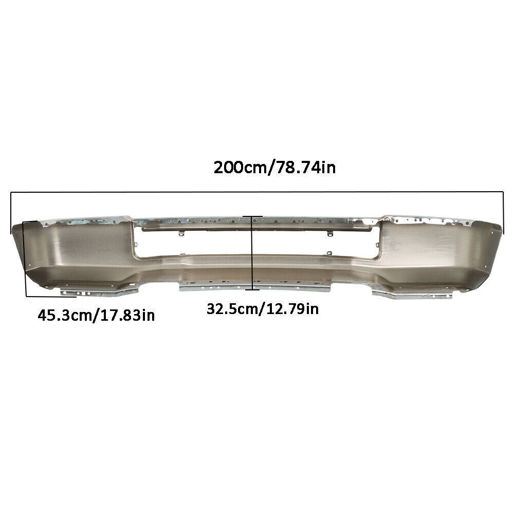 Front Bumper Face Bar For 20-22 Ford F250 F350 Chrome W/o Fog Light Hole