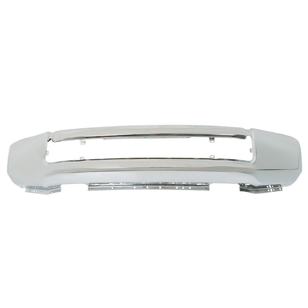 Front Bumper Face Bar For 20-22 Ford F250 F350 Chrome W/o Fog Light Hole