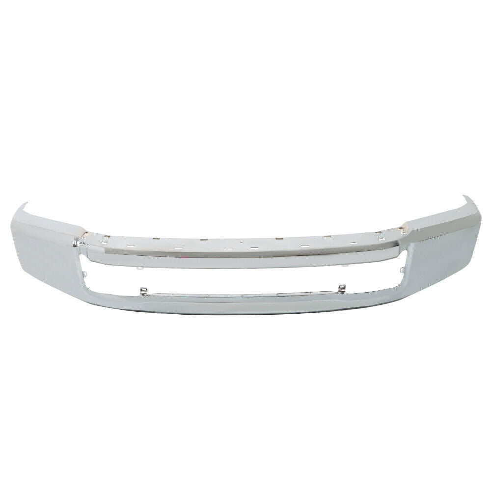 Front Bumper Face Bar For 20-22 Ford F250 F350 Chrome W/o Fog Light Hole