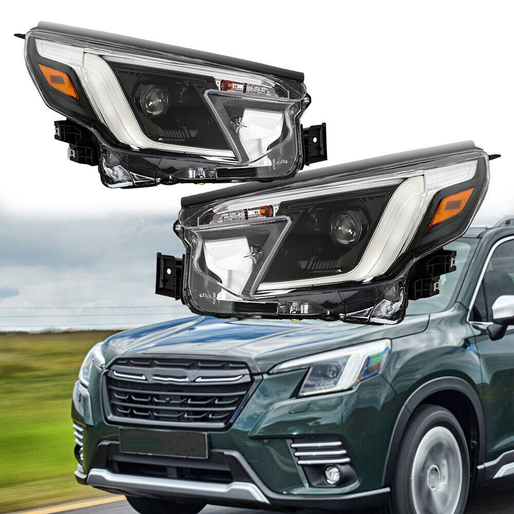 Left+Right Headlight For 2022-24 Subaru Forester LED Type W/LED DRL