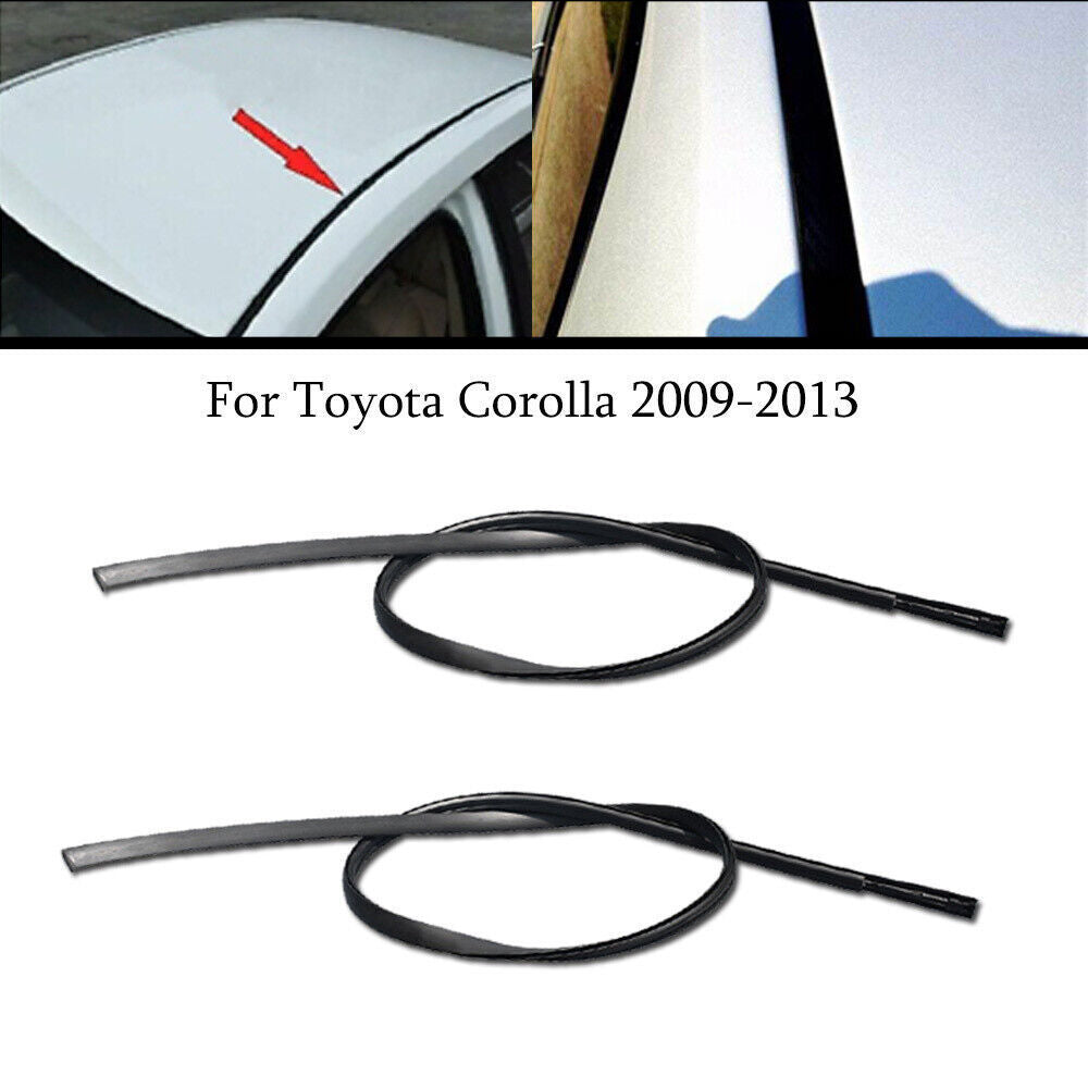 Roof Molding Cover Decoration Fit For 2009-2013 Toyota Corolla 2 Pieces