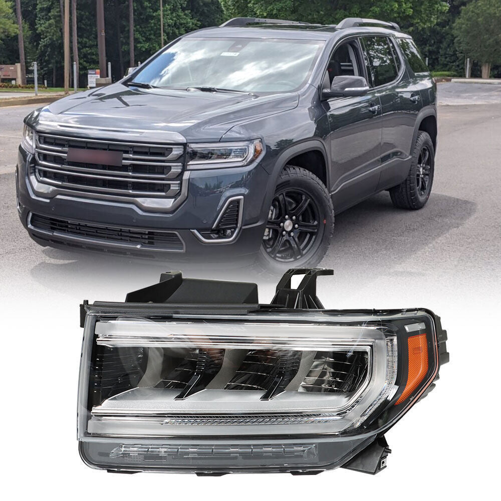 Left LED Headlights Assembly For 2020-2023 GMC Acadia SL/SLE Front Black