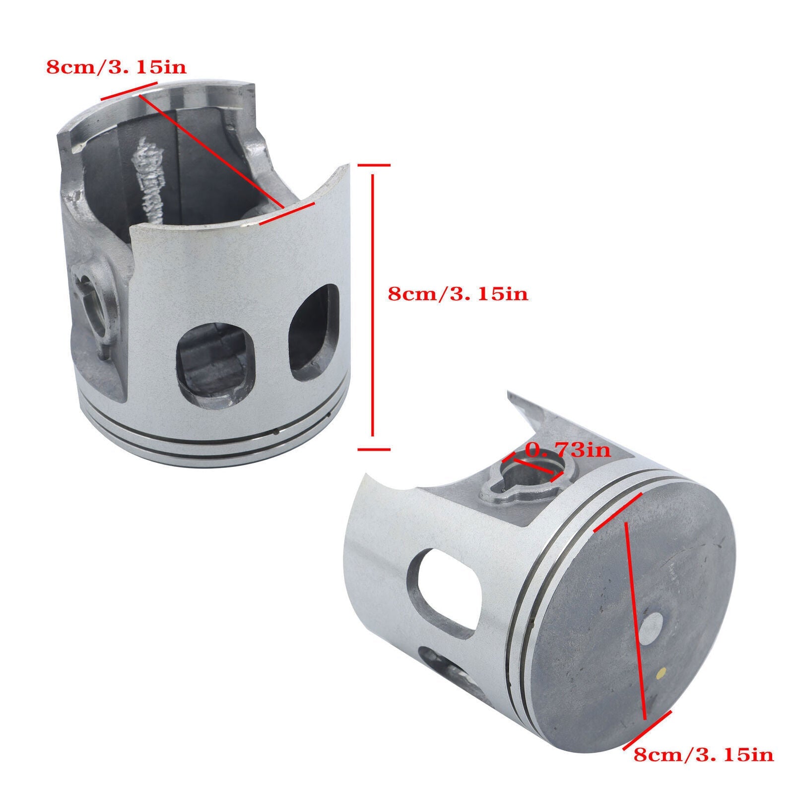 Standard Bore Top End Repair piston Kit for Polaris 400 2-Stroke 83mm