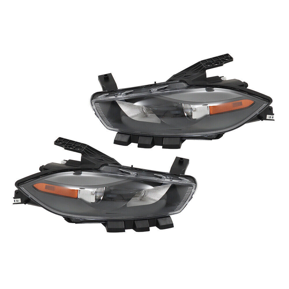 Left+Right Headlight For 2013-2016 Dodge Dart Halogen Projector Black