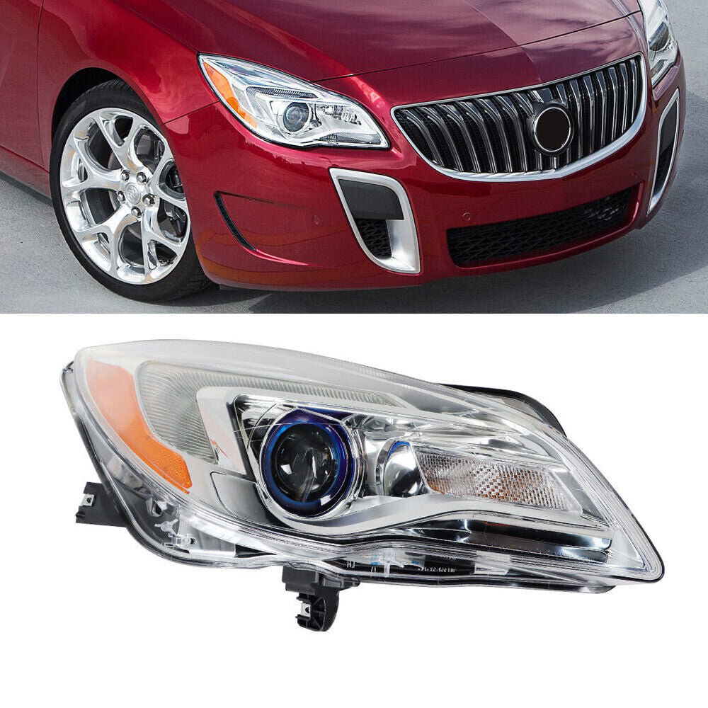 Right Headlight For 2014-2017 Buick Regal Halogen Chrome Housing Clear