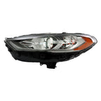 Left Headlight For 2017 2018 2019 Ford Fusion Chrome Housing w/ LED DRL