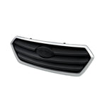 Front Upper Grille For Subaru Legacy 2015-2017  Silver Shell+Gray Insert