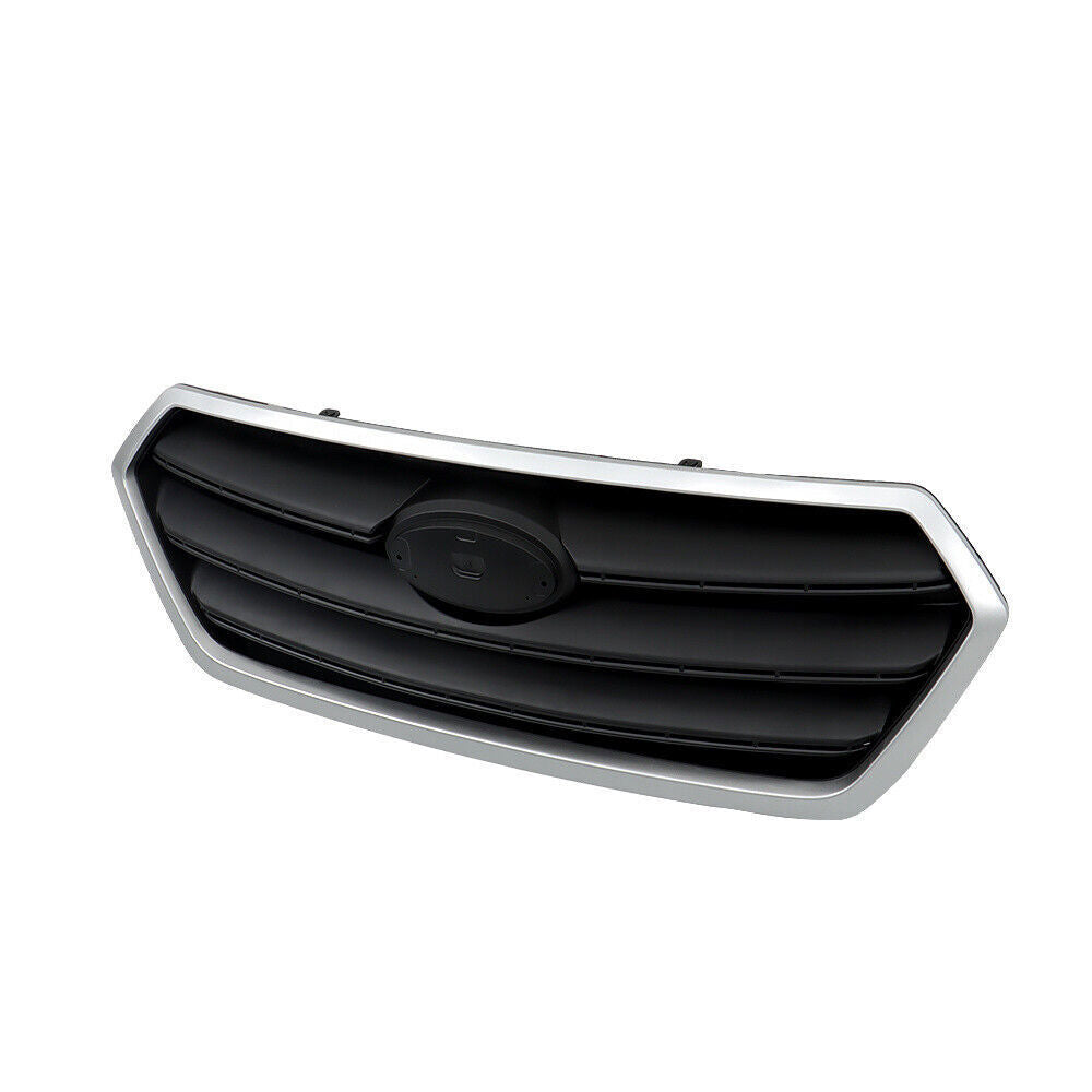 Front Upper Grille For Subaru Legacy 2015-2017  Silver Shell+Gray Insert