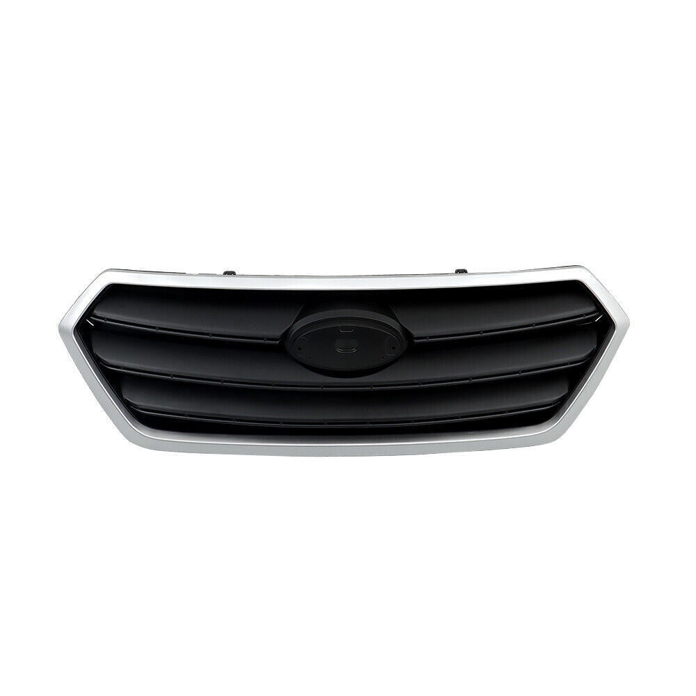 Front Upper Grille For Subaru Legacy 2015-2017  Silver Shell+Gray Insert