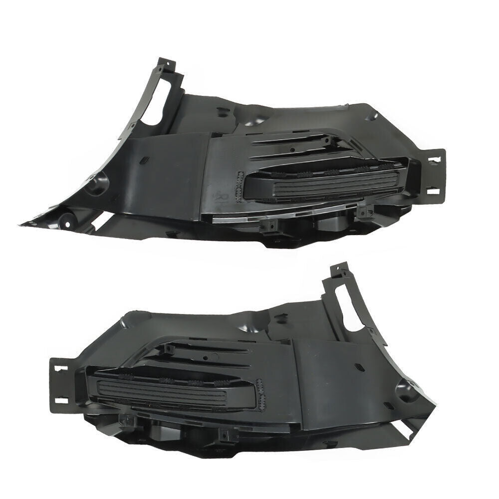 Left+Right Side Fog Light Cover Trims For 2020-2022 Ford Explorer Black