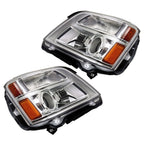 Left&Right Headlight For 2010-2015 GMC Terrain SL/SLT/SLE Chrome Halogen