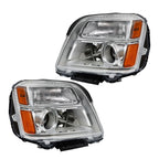 Left&Right Headlight For 2010-2015 GMC Terrain SL/SLT/SLE Chrome Halogen
