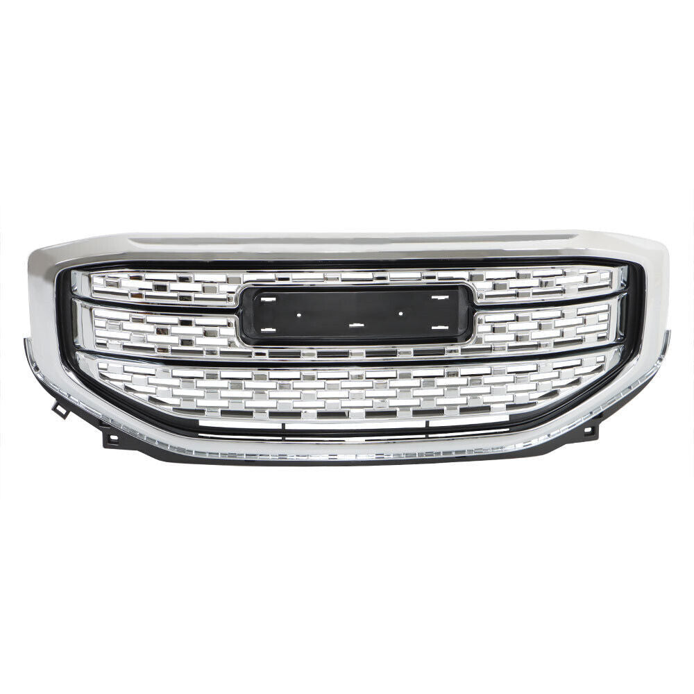 Front Upper Grille Assembly For 2017 2018 2019 GMC Acadia Denali Chrome