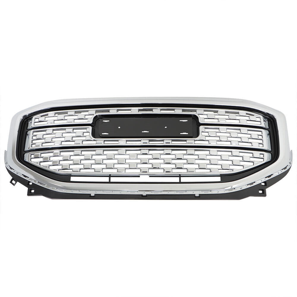 Front Upper Grille Assembly For 2017 2018 2019 GMC Acadia Denali Chrome