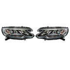 Right&Left Side Headlights For 2015-2016 Honda CR-V Clear Halogen W/DRL