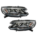 Right&Left Side Headlights For 2015-2016 Honda CR-V Clear Halogen W/DRL
