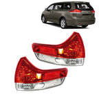 Rear Left + Right Side Tail Lights For 2011-2014 Toyota Sienna Halogen