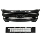 Front Bumper Upper Grille Assembly Glossy Black For 11-15 Ford Explorer