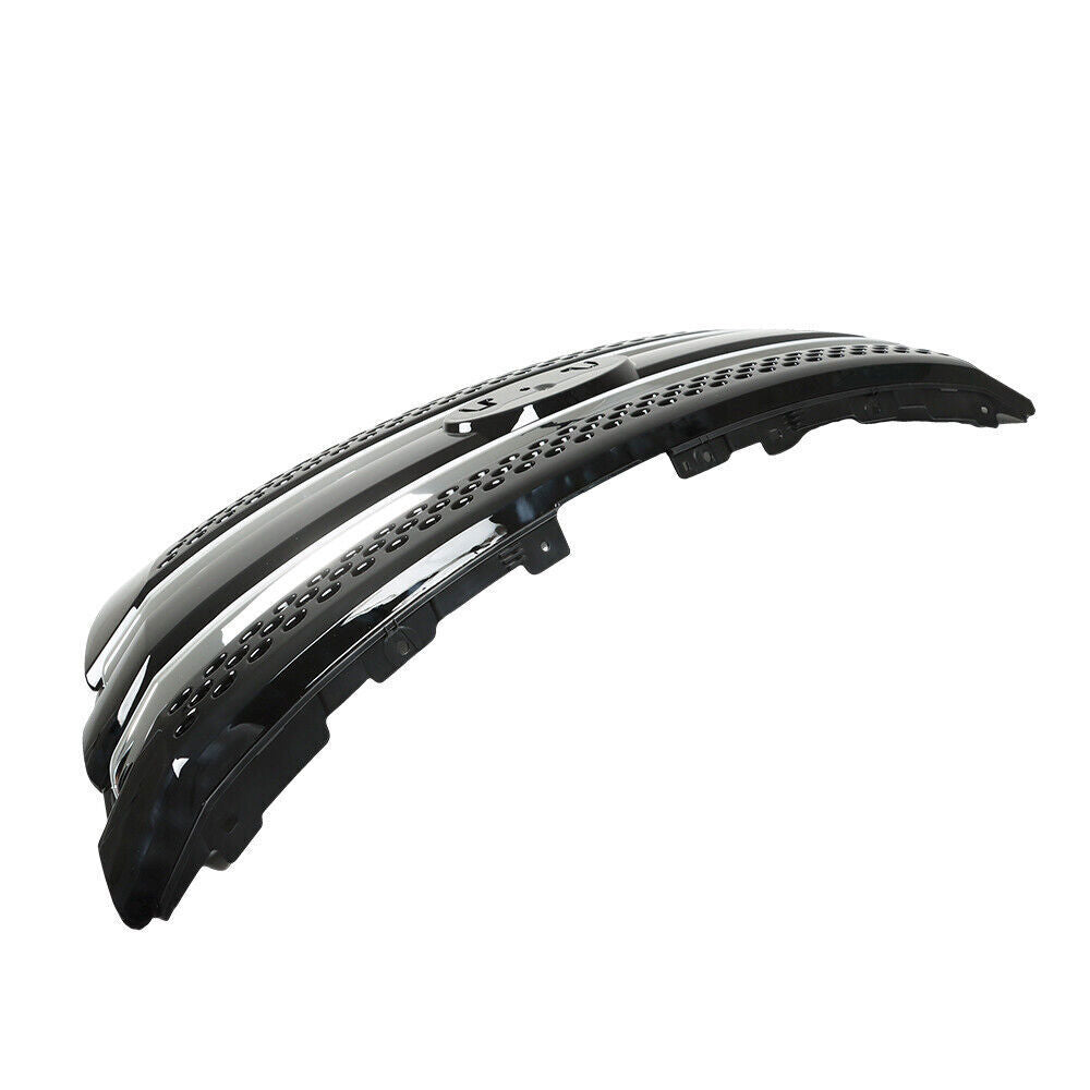 Front Bumper Upper Grille Assembly Glossy Black For 11-15 Ford Explorer