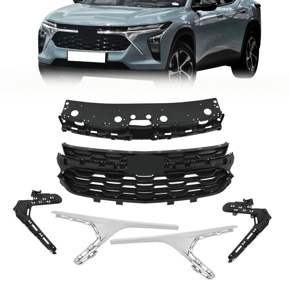 Front Bumper Grille With Chrome Trim For 2023 2024 Chevrolet Trax