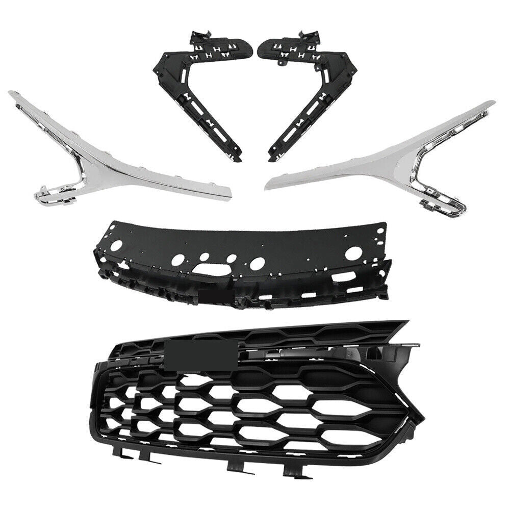 Front Bumper Grille With Chrome Trim For 2023 2024 Chevrolet Trax