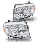 Left+Right Halogen Headlights Assembly For 2009-2011 Honda Pilot Chrome