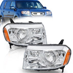 Left+Right Halogen Headlights Assembly For 2009-2011 Honda Pilot Chrome