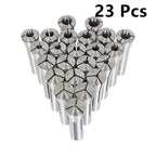 23Pcs R8 Collet Set Fractional 1/16" To 3/4" High Precision For Bridgeport