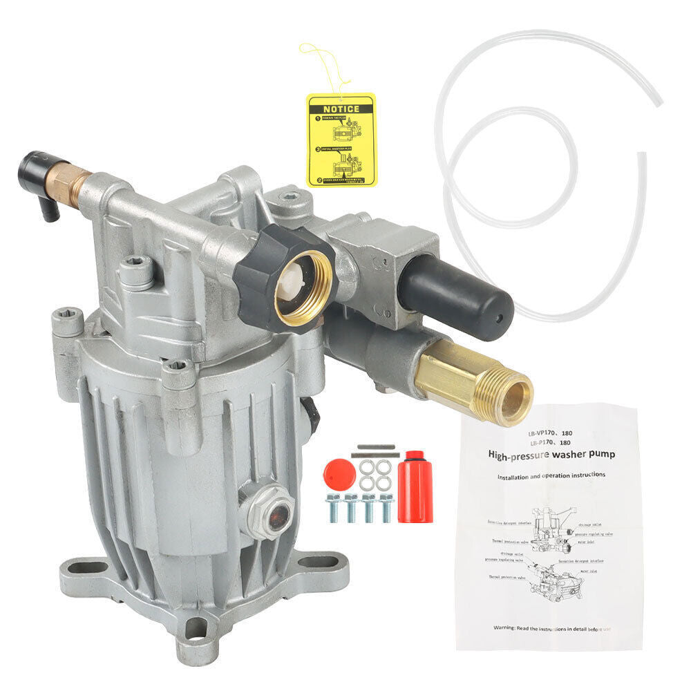 3000 PSI Pressure Washer Pump Horizontal 3/4" Shaft - MAX 2.5 GPM Oil Sealed