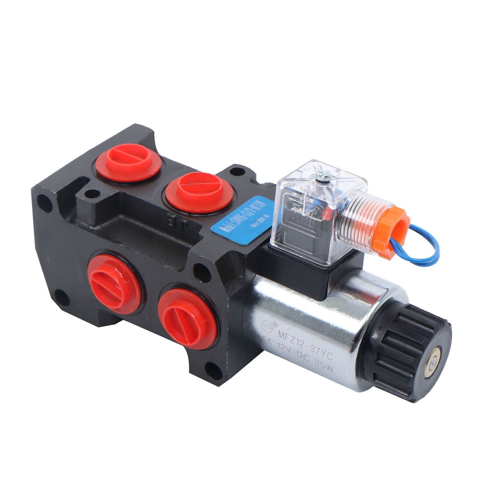 13GPM #10 SAE 6 Port 12V DC Hydraulic Solenoid Selector Diverter Valve 3Plug