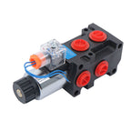 13GPM #10 SAE 6 Port 12V DC Hydraulic Solenoid Selector Diverter Valve 3Plug