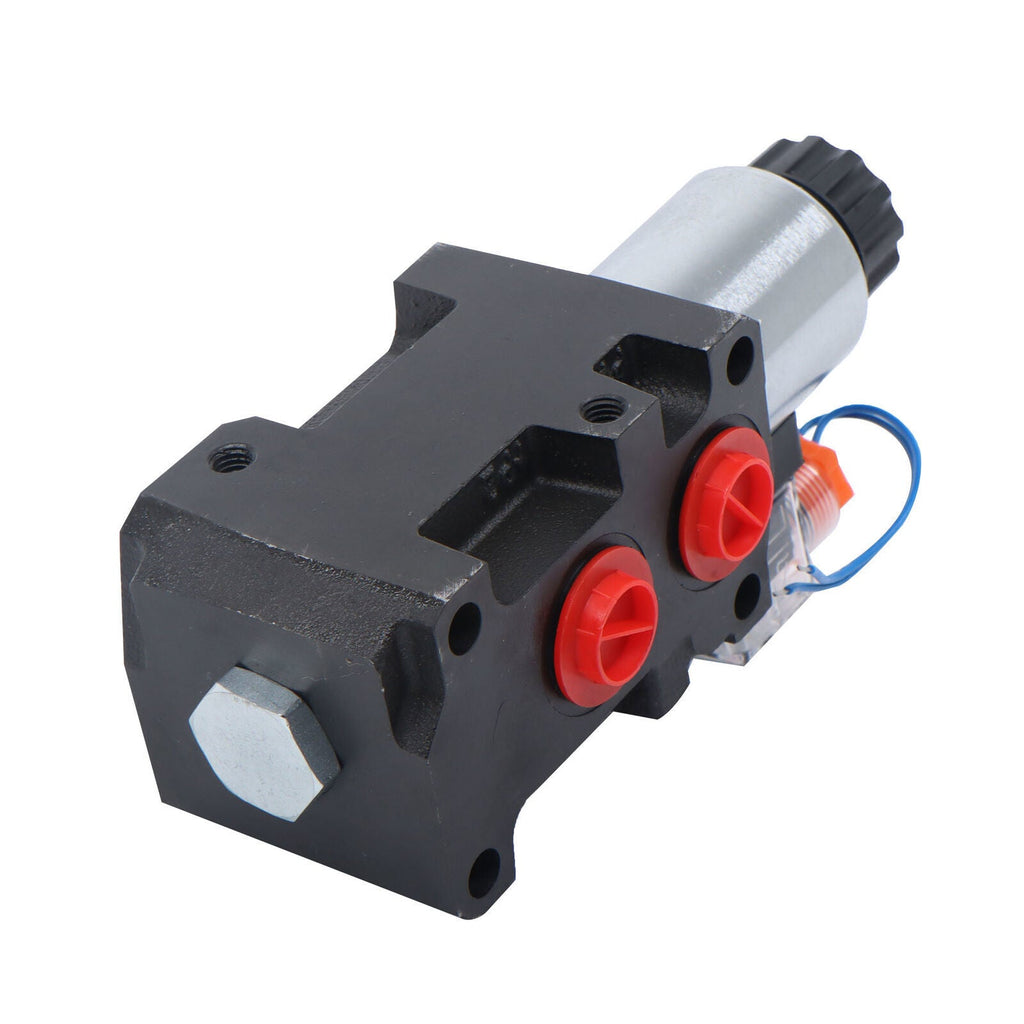 13GPM #10 SAE 6 Port 12V DC Hydraulic Solenoid Selector Diverter Valve 3Plug