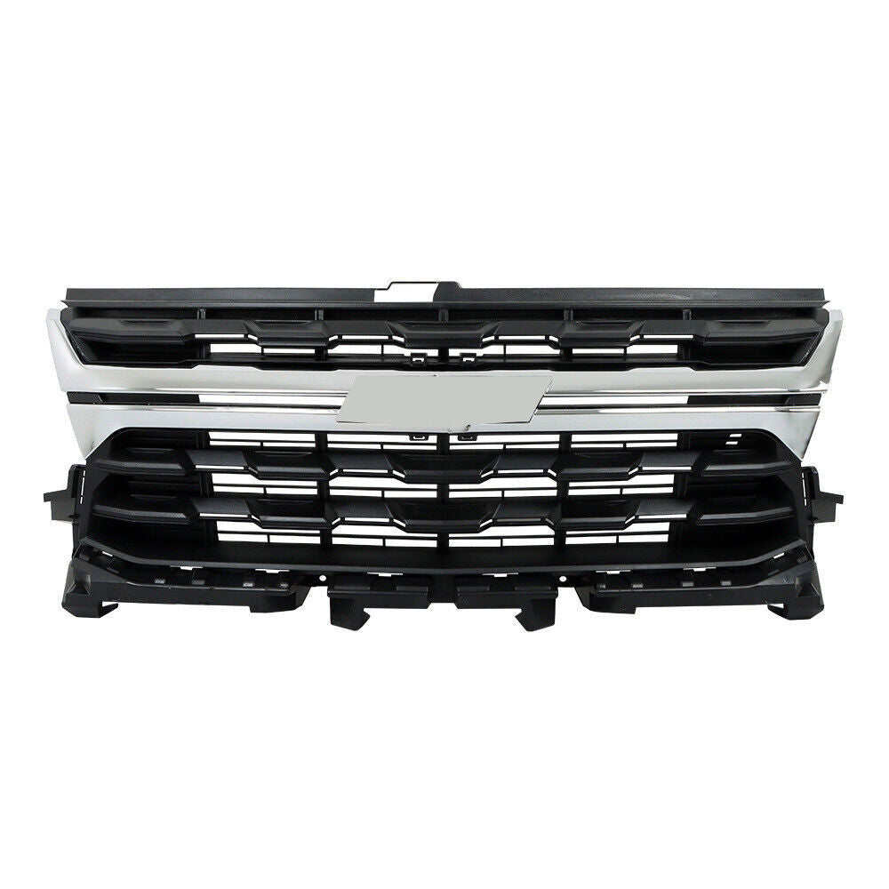 Front Upper Grille With Chrome Trim For 2021-2022 Chevrolet Colorado