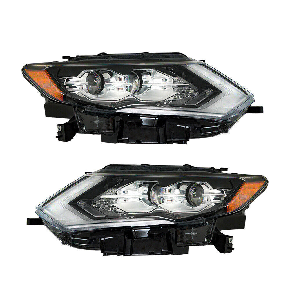 Right+Left Headlight For 2017-20 Nissan Rogue SL Hybrid Sport LED