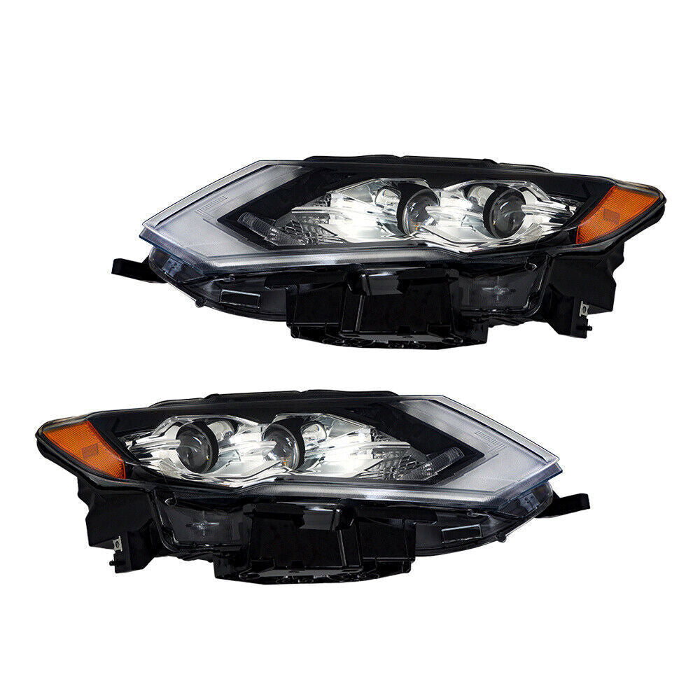 Right+Left Headlight For 2017-20 Nissan Rogue SL Hybrid Sport LED