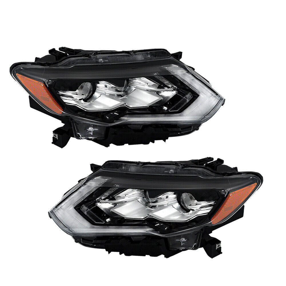 Right+Left Headlight For 2017-20 Nissan Rogue SL Hybrid Sport LED