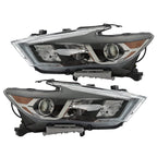 Right+Left Headlight For 2016-18 Nissan Maxima S SL SV Halogen w/LED DRL