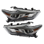 Right+Left Headlight For 2016-18 Nissan Maxima S SL SV Halogen w/LED DRL